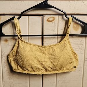 Roxy Yellow bikini top Sz small